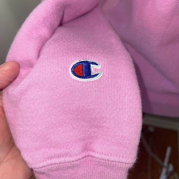 Champion Reverse Weave Sweatshirt Women's Small Pink‎ Hooded Pullover Sweatshirt - Picture 3 of 5